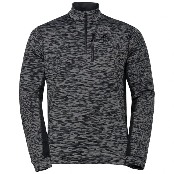 ODLO BERRA SL MIDLAYER 1/2 ZIP GREY MELANGE - SPACE DYE 22