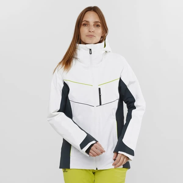 SALOMON BRILLIANT JKT W WHITE/EBONY/EVENING PRIM 22 - Image 3