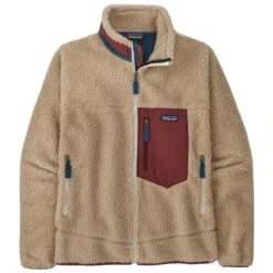 PATAGONIA M'S CLASSIC RETRO-X JKT DARK NATURAL W/SEQUOIA RED 23