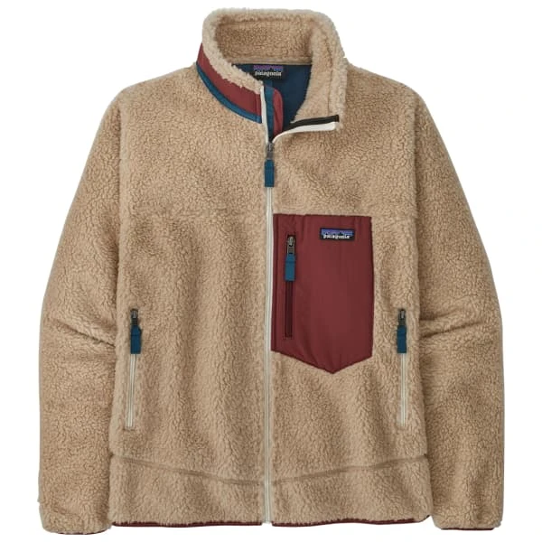 PATAGONIA M'S CLASSIC RETRO-X JKT DARK NATURAL W/SEQUOIA RED 23