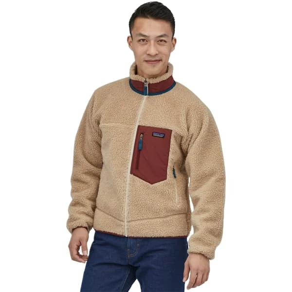 PATAGONIA M'S CLASSIC RETRO-X JKT DARK NATURAL W/SEQUOIA RED 23 - Image 2