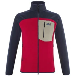 MILLET ABRASION FLEECE JKT M DEEP RED/SAPHIR 23