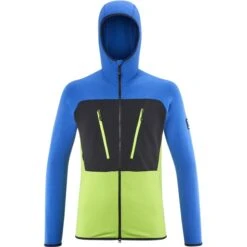 MILLET TRILOGY ULTIMATE WOOLPOWER HOODIE M ACID GREEN/SKY DIVER 23