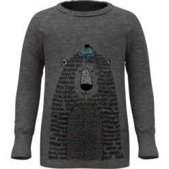 ODLO ACTIVE WARM ECO KIDS BEAR BL TOP CREW NECK L/S ODLO STEEL GREY MELANGE 23