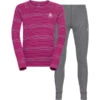 ODLO ACTIVE WARM ECO SET LONG KIDS ODLO STEEL GREY MELANGE/FESTIVAL FUCHSIA 23
