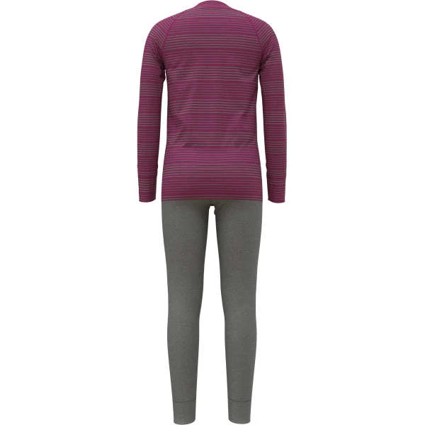ODLO ACTIVE WARM ECO SET LONG KIDS ODLO STEEL GREY MELANGE/FESTIVAL FUCHSIA 23 - Image 4