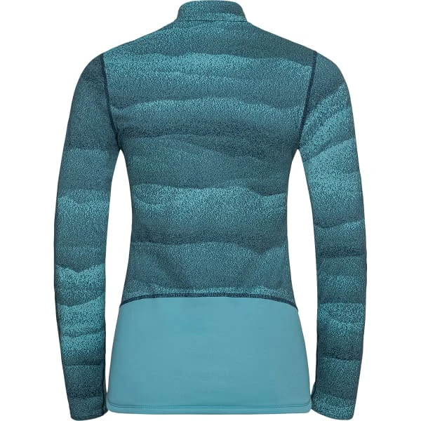 ODLO BL TOP TURTLE NECK L/S HALF ZIP WHISTLER ECO REEF WATERS/BLUE 23 - Image 2
