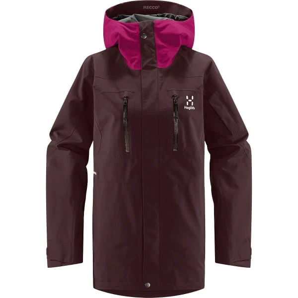 Haglöfs HAGLÖFS ELATION GTX JACKET W BURGUNDY BROWN/DEEP PINK 22