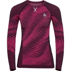ODLO BLACKCOMB ECO BL TOP CREW NECK L/S W FESTIVAL FUCHSIA/SPACE DYE 23
