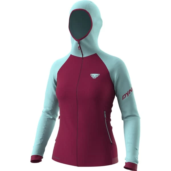 DYNAFIT SPEED POLARTEC HOODED JKT W MARINE BLUE BEET RED 23