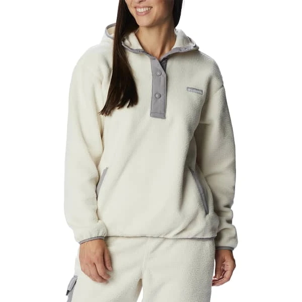 COLUMBIA ECHO HILLS SHERPA HOODIE CHALK LIGHT GREY 23 - Image 4