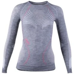 UYN W AMBITYON UW SHIRT LG SL GREY MEL/NUDE/SALMON 23