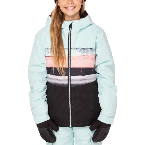 686 GIRLS ATHENA INSULATED JKT ICY BLUE SNST STRP CLR2BLK 23