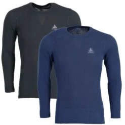ODLO SET LONG ACTIVE WARM 2 BLACK/DIVING NAVY 23