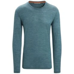 ICEBREAKER MERINO M SPHERE II LS TEE GREEN GLORY HTHR 23