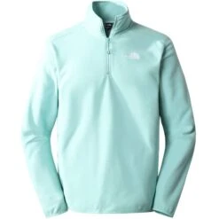 THE NORTH FACE M 100 GLACIER 1/4 ZIP WASABI 23