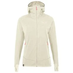 SALEWA PUEZ HYBRID PL HOODED JACKET W OATMEAL MELANGE 23