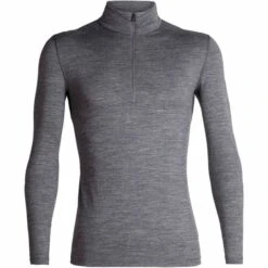 ICEBREAKER 200 OASIS LS HALF ZIP GRITSTONE HEATHER 23