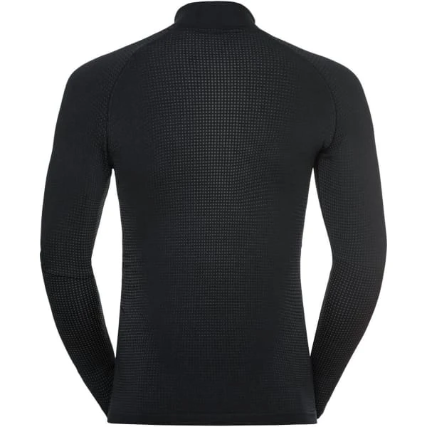 ODLO PERFORMANCE WARM ECO BL TOP TURTLE NECK L/S HALF ZIP BLK/NEW ODLO GRAPH GREY 23 - Image 2